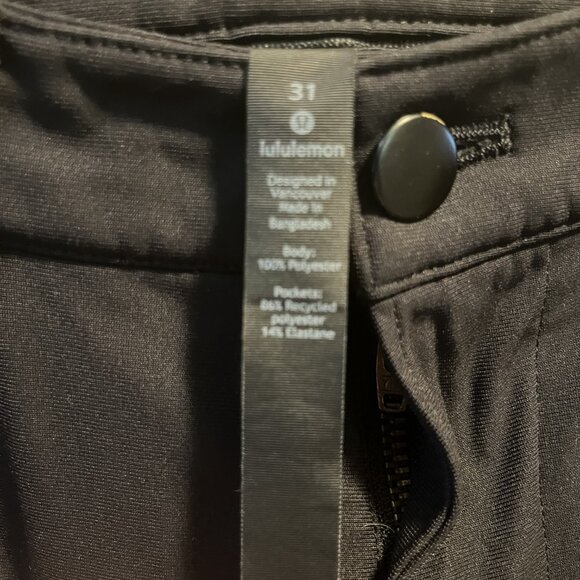 Lululemon ABC Pants Mens 31x30 Black Slim-Fit Trouser Golf Work Stretch XCOND - Picture 3 of 3
